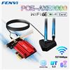 fenvi Adattatore WiFi FENVI WiFi 6E AX210 5374Mbps Tri Band 2.4G/5G/6Ghz Blue-tooth 5.3 802.11AX Gioco Scheda di rete wireless rossa Win10/11