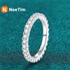 NeeTim Anello NeeTim D Color 1,5 mm 2 mm con Moissanite Completo per Donna, Argento Sterling 925 Placcato Oro, Anelli da Sposa, Gioielli