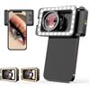 APEXEL Obiettivo macro APEXEL 4K HD 15X con luce di riempimento a LED per fotografia con obiettivo per cellulare, lente per iPhone 13/14 Samsung tutti gli smartphone