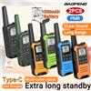 BAOFENG 2 pezzi Baofeng F22 Mini Walkie Talkie PMR a lungo raggio ricaricabile portatile ricetrasmittente con caricatore Type-C VOX per viaggi in campeggio