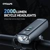 CYCLAMI BR-2000 Luce per bicicletta ad alta luminosità 1200 2000 lumen Bici multifunzione ricaricabile CYCLAMI Road MTB Ciclismo Luci anteriori