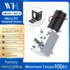 ZENG WHCD Motore a Ingranaggi Bringsmart 5840-31zy DC 12V con Doppio Albero Corto, Riduttore con Ingranaggi Interamente in Metallo, Velocità 12-470RPM, Motore 24V