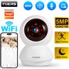 Fuers Telecamera WiFi Fuers 5MP Compatibile con Tuya Smart Home, Telecamera IP Wireless per Interni con Rilevamento AI, Monitor di Sicurezza per Bambini