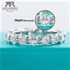 ANU JEWEL AnuJewel 4mm D Colore Cuore Moissanite Anello con fede nuziale con diamanti Anello in argento sterling 925 placcato oro 18 carati Anelli per l'eternità all'ingrosso