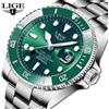 LIGE Top Brand di Lusso Moda Diver Orologio Da Uomo 30ATM Impermeabile Data Orologio Orologi Sportivi Mens Orologio Da Polso Al Quarzo Relogio Masculino