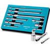Libraton Set di estensioni oscillanti Set di estensioni per prese Estensioni a cricchetto 1/4 "3/8" 1/2 "Estensioni oscillanti Estensione presa di trasmissione
