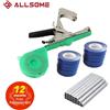 ALLSOME Legatrice Pianta da Giardino Pianta Tapetool Tapener + 10 Rotoli di Nastro Set per Verdura Uva Pomodoro Cetriolo Pepe Fiore