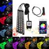 WUMFIRE Neon 48 72 LED Luce ambientale per interni auto con USB Wireless Remote Music App Control Lampade decorative per atmosfera RGB automatica