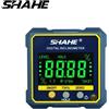 SHAHE Misuratore smussato inclinometro livello e angolo digitale magnetico 2 in 1 con funzione di mantenimento retroilluminazione e base magnetica