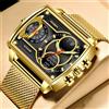 foxbox 2024 orologio da uomo orologio da uomo al quarzo dorato con orologio da uomo orologio da polso impermeabile da uomo orologi digitali militari da uomo Relogio Masculino