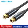 Vention cavo Audio ottico digitale Toslink SPDIF cavo coassiale 1m 2m per amplificatori blu-ray Xbox 360 PS5/4 cavo in fibra Soundbar