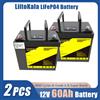 liitokala 2 pz LiitoKala 12 V/12.8 V 60Ah 30Ah 40Ah 50Ah LiFePO4 Batteria Camper Impermeabile Carrello Da Golf Batteria Off-Road Off-grid energia solare