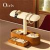 Oirlv Organizzatore di gioielli multifunzionale in legno di lusso con espositore per orologi, archiviazione classificata per gioielli squisiti e porta orologi