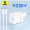 Baseus Caricatore USB C 25W Supporto Tipo C PD Caricatore per telefono portatile a ricarica rapida per iPhone 15 14 13 Pro Max Samsung S22 Tablet