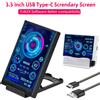 Caturda Schermo Secondario IPS da 3,5 Pollici TYPE-C 320*480, Monitor per Computer, Display CPU GPU RAM HDD USB, Supporto LCD Compatibile con AIDA64