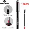 ROCKBROS Pompa da bicicletta per bici in lega di alluminio 150PSI Mini pompa da bicicletta a mano ad alta pressione Gonfiatore d'aria per pneumatici Pompa d'aria per bici portatile