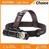 SOFIRN HS41 4000lm 21700 Lampada frontale ricaricabile USB C 6500k SST-20 LED Potente indicatore della torcia con coda magnetica