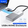 Orico Custodia SSD ORICO USB4 NVMe Custodia SSD M.2 in alluminio da 40 Gbps PCIe3.0x4 compatibile con Thunderbolt 3 4 USB3.2 USB 3.1 3.0 Type-C