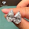 KUTPF Orecchini a Perno Solitario a Goccia in Moissanite con Certificato, Taglio a Pera 1-4CT, Gioielli in Argento S925 per Donne e Uomini