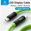 Hagibis Cavo caricabatterie rapido USB C con display a LED Cavo video PD 240W 40Gbps compatibile con Thunderbolt 4/3 per laptop iPhone 17