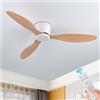 IRALAN Ventilatore da Soffitto Motore DC da Pavimento Basso Ventilatore Elettrico Telecomando Grande Ventilatore Domestico Senza Luce per Soggiorno Camera da Letto
