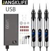 JANGKLIFE Kit Utensile Rotante Ricaricabile USB per Lavorazione del Legno, Intaglio, Artigianato Fai-da-Te, Creazione di Giocattoli e Statuette