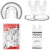 EZARC Set di 4 Lame Diamantate Oscillanti EZARC, Lame per Utensili Multifunzione per Taglio di Malta, Precise per Rimozione di Stucco e Taglio di Piastrelle Morbide