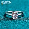 KNOBSPIN D VVS1 Anelli Moissanite per Donna Uomo 4 Prong Solitiare Anello di Fidanzamento Matrimonio con Diamanti con Certificato GRA s925 Nastro