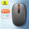 BASEUS Mouse Baseus Mouse silenzioso per computer wireless Bluetooth 1600 DPI con ricevitore nano USB da 2,4 GHz per PC MacBook Tablet Mouse portatile