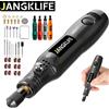 JANGKLIFE Kit di utensili rotanti a batteria USB Penna per incisione del legno Fai da te per gioielli Mini trapano wireless in metallo e vetro
