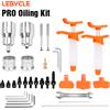 LEBYCLE Kit di oliatura in lega per bicicletta da strada MTB per sistema di strumenti per spurgo olio freni bici Shimano Utilizzare strumenti per freni a olio minerale