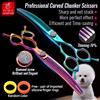 Fenice Forbici per toelettatura Fenice Vite diamantata Forbici professionali curve da 7,25 pollici Cesoie più sottili per Estetista di animali domestici Tesoura