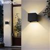 MARPOU Lampada da parete a LED per esterni/interni Impermeabile IP 65 Lampada da parete a LED su e giù a montaggio superficiale Portico da giardino 9W AC 90-260V