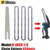 Gisam Barra guida per motosega da 8 pollici e set di catene per sega 45 maglie di trasmissione sega elettrica 1/4''P per sega elettrica senza spazzole catena di ricambio per taglierina per legno