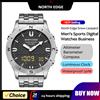 NORTH EDGE Orologio sportivo digitale da uomo Impermeabile 50M Altimetro Barometro Bussola Orologio da uomo di lusso da lavoro Smartwatch da esterno