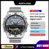 NORTH EDGE Orologio subacqueo da uomo Esercito militare di lusso in acciaio pieno Smartwatch Bussola Altimetro Barometro Orologio digitale Impermeabile 200 m