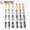 Meetee 10/20/50 pezzi 3 # Cursore per cerniera per nastro con cerniera in nylon Cerniere a spirale Estrattore Testa Borsa Abbigliamento Zip Kit di riparazione Accessori per cucire