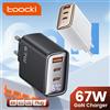 Toocki 67W GaN USB Tipo C Caricatore Display Digitale 65W 45W PPS PD QC4.0 Carica Rapida Per MacBook Laptop IPAD Tablet iPhone 15 14