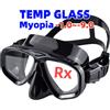JoyMaySun Maschera subacquea Ottica Miopia Miopia Vetro subacqueo Scuba Nuoto Googles Occhiali temperati Lettura miope da -1.0 a -9.0