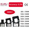EARU 3000/1 Micro Split Core sensore trasformatore di corrente AC tipo aperto CT 80A 120A 200A 300A 500A 750A morsetto trasformatore ad alta frequenza