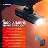 TOWILD CL1600 Luci per Bicicletta, Faro Anteriore LED Ricaricabile 5000mAh, IPX6, in Alluminio, 1600LM, per MTB e Ciclismo su Strada
