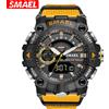 SMAEL Fashion Sport orologi uomo resistente agli urti 50M orologio da polso impermeabile LED sveglia cronometro orologio militare 8040 orologio da uomo