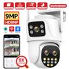 BOAVISION Telecamera di sorveglianza Wifi PTZ esterna 9MP Tre obiettivi Zoom digitale 8X AI Monitoraggio automatico Rilevazione umanoide Telecamera di sicurezza 4MP