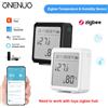 ONENUO Tuya Zigbee sensore di temperatura e umidità con schermo LCD Display digitale termometro Wireless funziona con Alexa Google