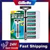 Gillette Rasoio da uomo Gillette Vector 2 Lame portatili a doppio strato con striscia di lubrificazione all'aloe vera Rasoio da barba manuale