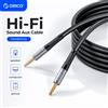 ORICO Cavo Aux da 3,5 mm Jack Cavo audio Maschio a Maschio Suono Hi-Fi Silicone liquido per cuffie Altoparlante iPhone Auto iPad