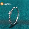 NeeTim D Colore VVS1 Anello Moissanite per le donne Matrimonio Gioiello pregiato con certificato Anelli di fidanzamento in argento sterling 925 Regali