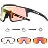 Kapvoe Occhiali da sole fotocromatici per esterni Ciclismo Sport Occhiali da bici Uomo Donna Occhiali da ciclismo per bicicletta da strada Occhiali da corsa UV400