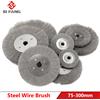 SI FANG 75/100/125/150/200/250/300mm spazzola in filo d'acciaio ruote metalliche spazzola rotonda per smerigliatrice da banco sbavatura strumento pulizia ruggine lucidatura