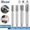 XCAN filettatura Tap M12-M52 mano destra spina macchina rubinetto vite per lavorazione dei metalli trapano metrico utensili manuali